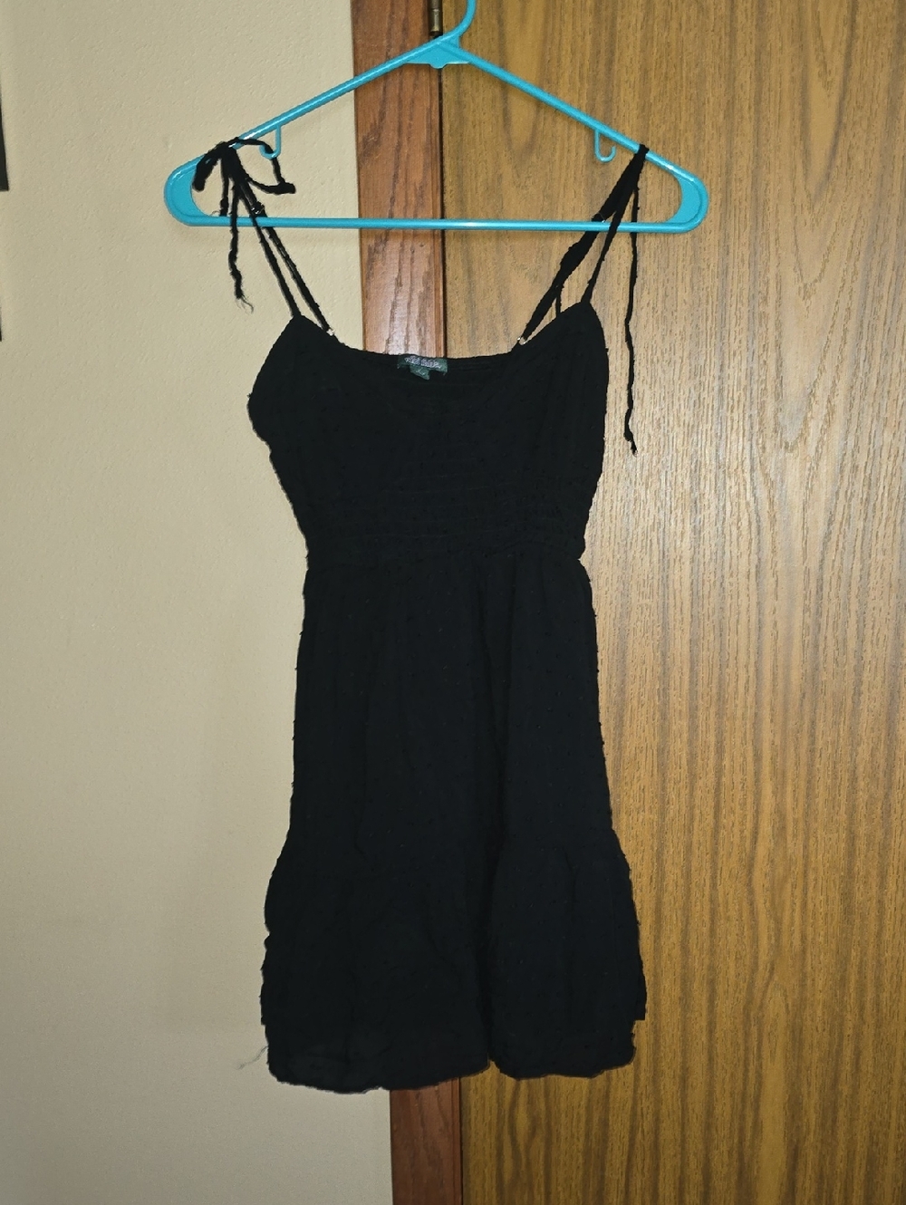 wild fable Black Mini Dress with Tie Straps